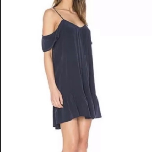 Joie Navy Cold Shoulder Mini Dress Size XS - Picture 1 of 6